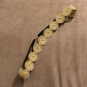 Gold medallion headband